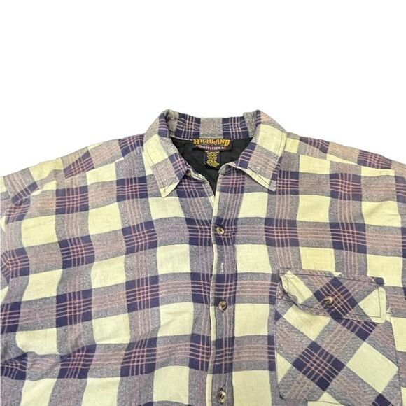 90s Highland Outfitters heavy flannel button shirt size large - Picture 4 of 7